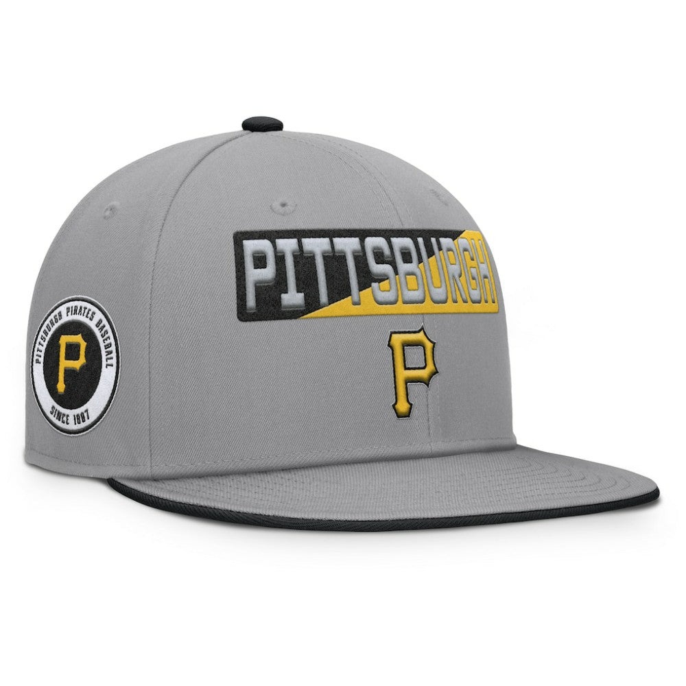 Gray Pittsburgh Pirates Fanatics Punchout Snapback Hat