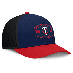 Navy/Red Minnesota Twins Fanatics Cutoff Adjustable Trucker Hat