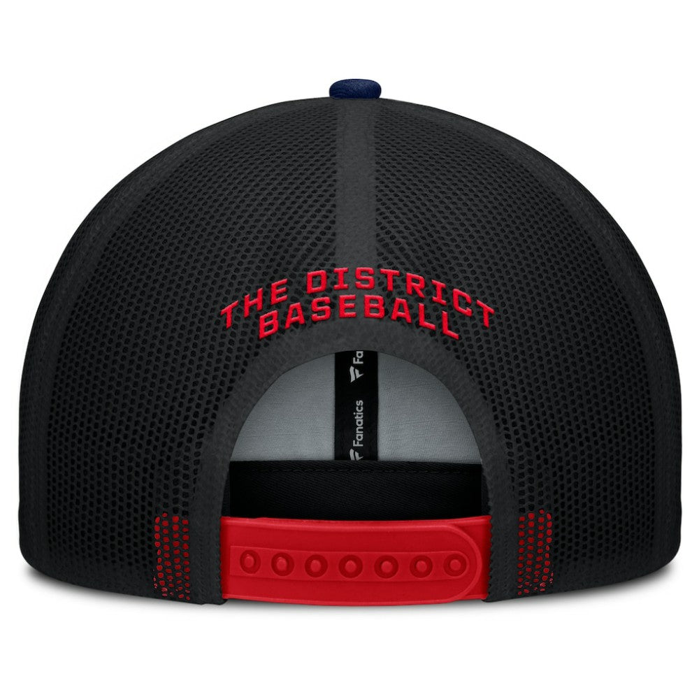 Red/Navy Washington Nationals Fanatics Cutoff Adjustable Trucker Hat