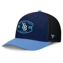 Navy/Light Blue Tampa Bay Rays Fanatics Cutoff Adjustable Trucker Hat