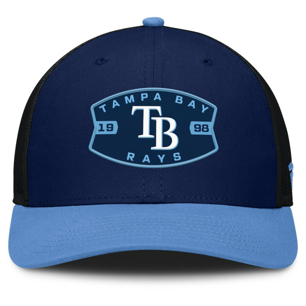Navy/Light Blue Tampa Bay Rays Fanatics Cutoff Adjustable Trucker Hat