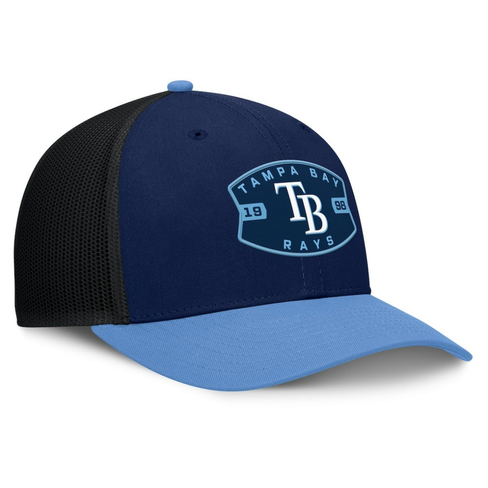 Navy/Light Blue Tampa Bay Rays Fanatics Cutoff Adjustable Trucker Hat