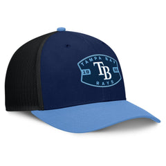 Navy/Light Blue Tampa Bay Rays Fanatics Cutoff Adjustable Trucker Hat