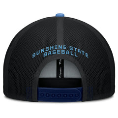 Navy/Light Blue Tampa Bay Rays Fanatics Cutoff Adjustable Trucker Hat