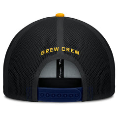 Navy/Gold Milwaukee Brewers Fanatics Cutoff Adjustable Trucker Hat