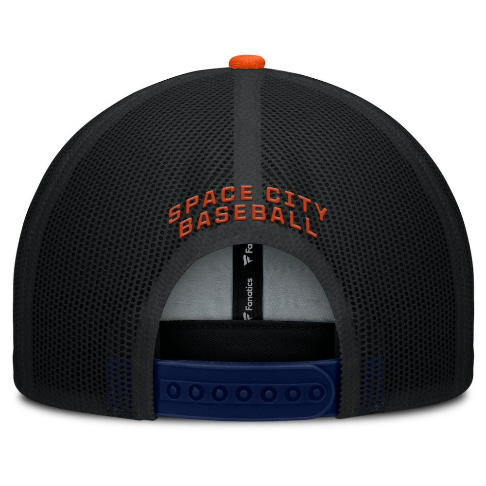 Navy/Orange Houston Astros Fanatics Cutoff Adjustable Trucker Hat