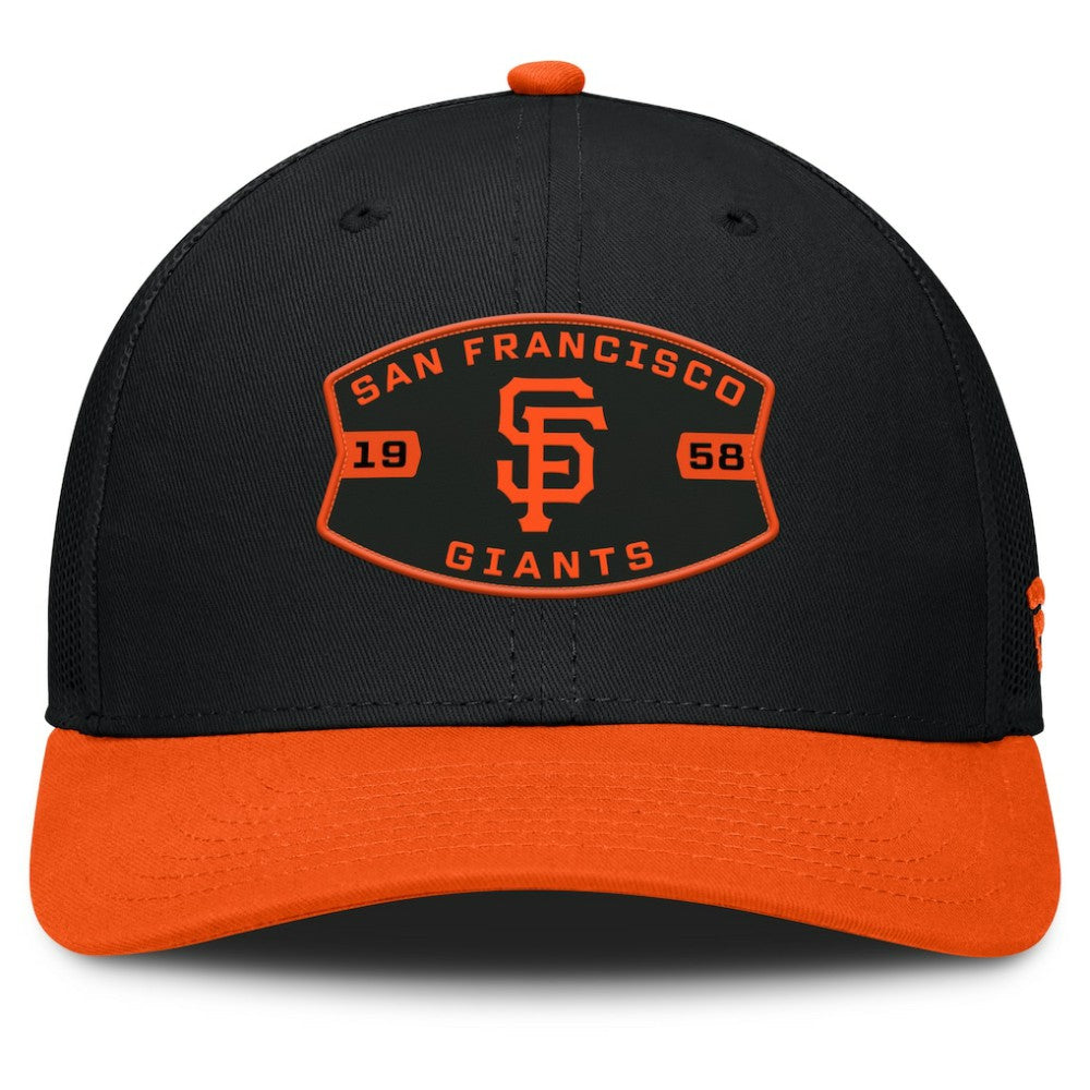 Black/Orange San Francisco Giants Fanatics Cutoff Adjustable Trucker Hat