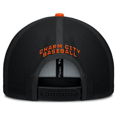 Black/Orange Baltimore Orioles Fanatics Cutoff Adjustable Trucker Hat