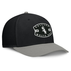 Black/Gray Chicago White Sox Fanatics Cutoff Adjustable Trucker Hat