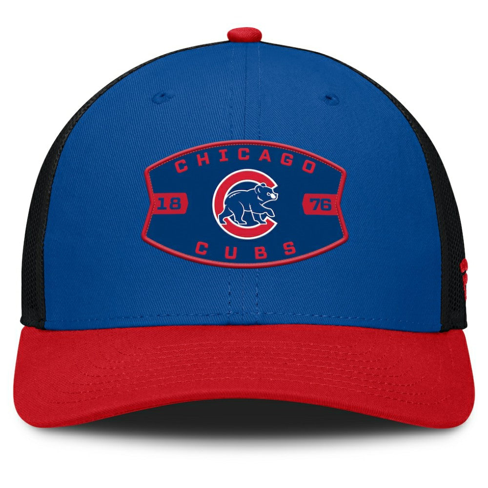Royal/Red Chicago Cubs Fanatics Cutoff Adjustable Trucker Hat