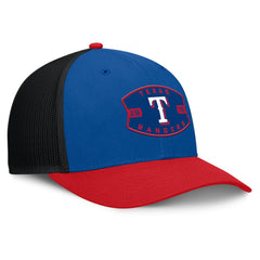 Royal/Red Texas Rangers Fanatics Cutoff Adjustable Trucker Hat
