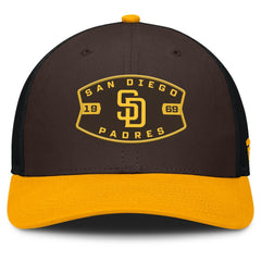 Brown/Gold San Diego Padres Fanatics Cutoff Adjustable Trucker Hat