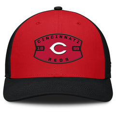 Red/Black Cincinnati Reds Fanatics Cutoff Adjustable Trucker Hat
