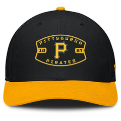 Black/Gold Pittsburgh Pirates Fanatics Cutoff Adjustable Trucker Hat