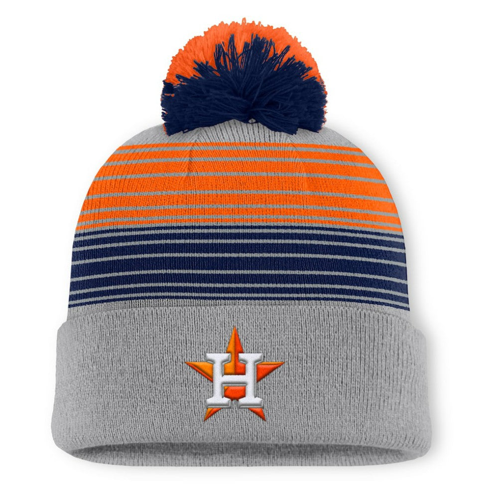 Gray Houston Astros Fanatics Balk Cuffed Knit Hat with Pom