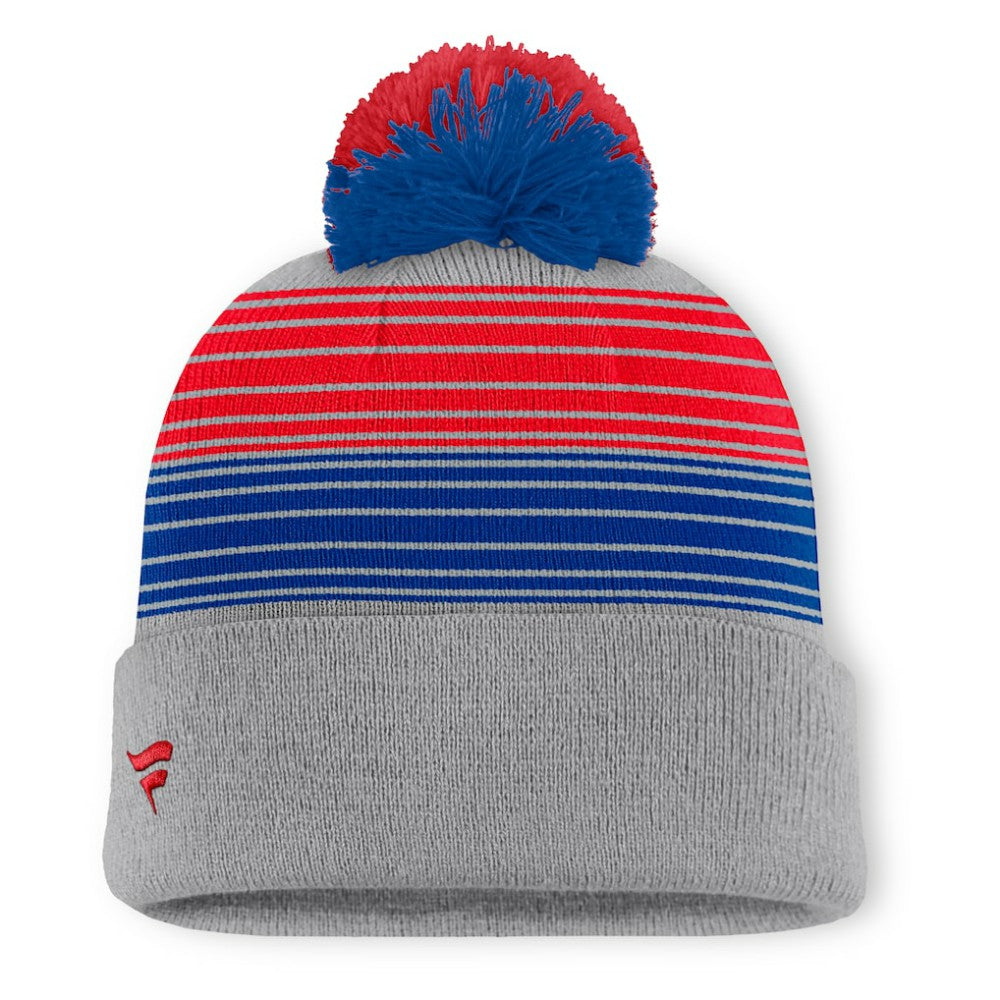 Gray Chicago Cubs Fanatics Balk Cuffed Knit Hat with Pom
