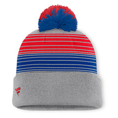Gray Chicago Cubs Fanatics Balk Cuffed Knit Hat with Pom