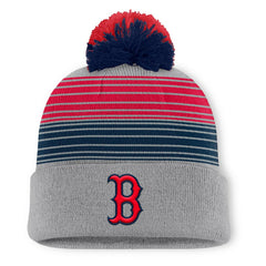 Gray Boston Red Sox Fanatics Balk Cuffed Knit Hat with Pom