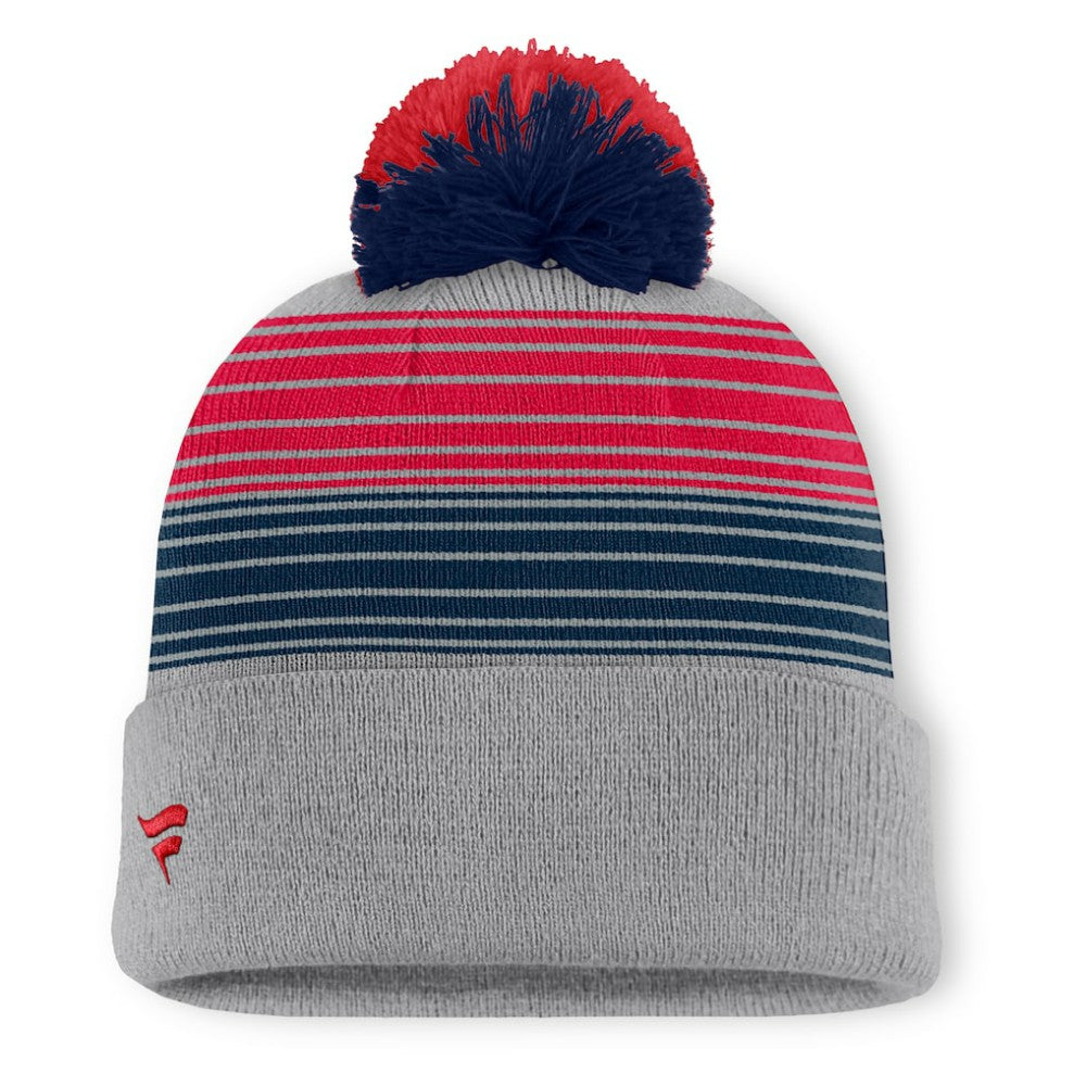 Gray Boston Red Sox Fanatics Balk Cuffed Knit Hat with Pom