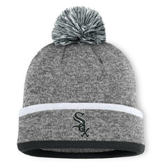 Heather Gray Chicago White Sox Fanatics Backstop Cuffed Knit Hat with Pom