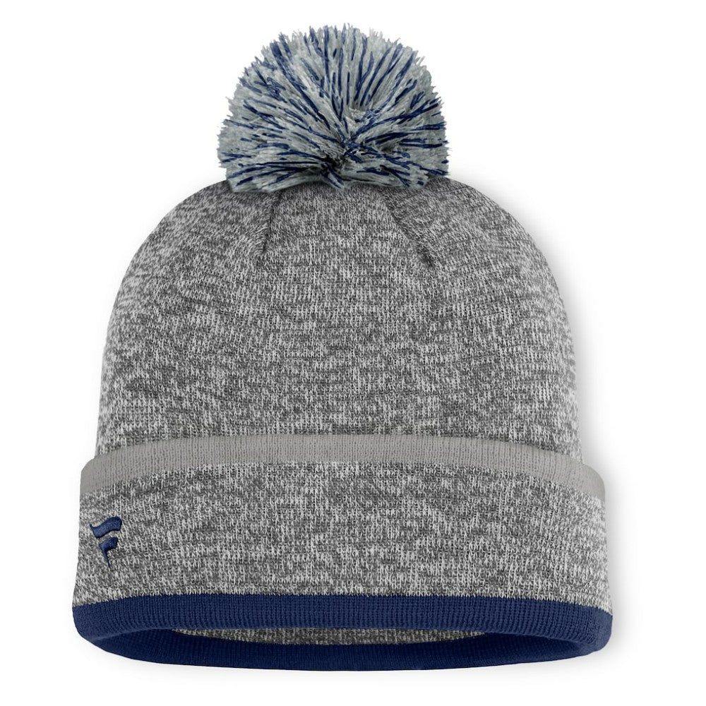 Heather Gray New York Yankees Fanatics Backstop Cuffed Knit Hat with Pom