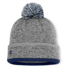 Heather Gray New York Yankees Fanatics Backstop Cuffed Knit Hat with Pom