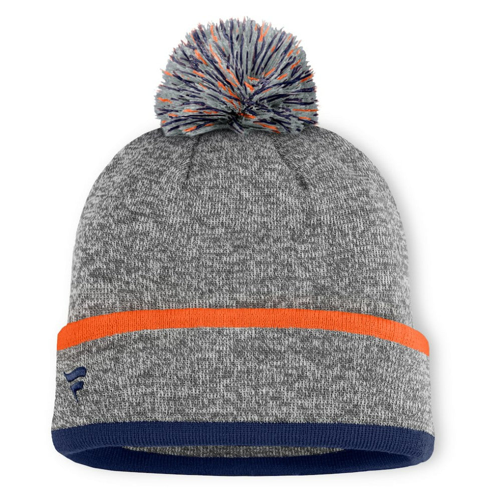 Heather Gray Houston Astros Fanatics Backstop Cuffed Knit Hat with Pom