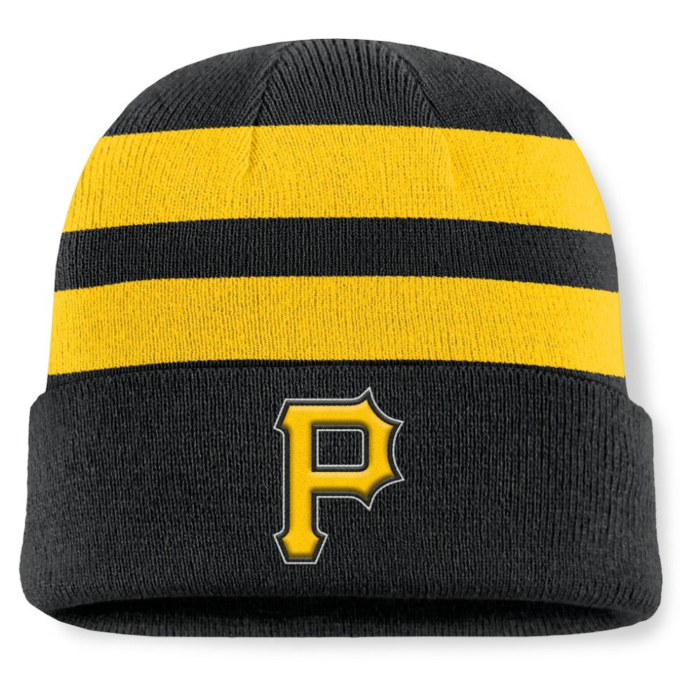 Black Pittsburgh Pirates Fanatics Baseline Cuffed Knit Hat