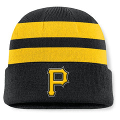 Black Pittsburgh Pirates Fanatics Baseline Cuffed Knit Hat