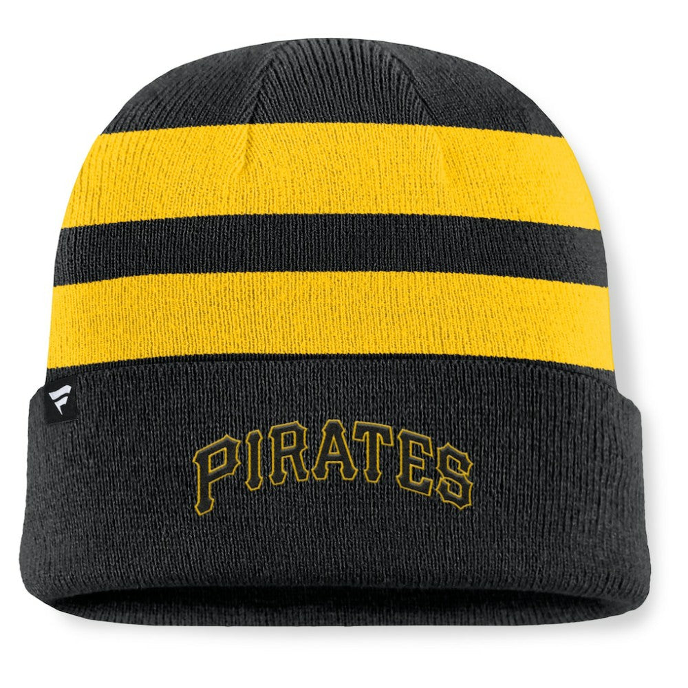 Black Pittsburgh Pirates Fanatics Baseline Cuffed Knit Hat