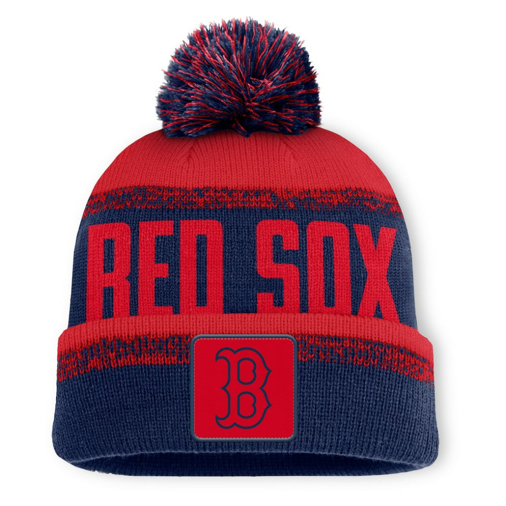 Navy/Red Boston Red Sox Fanatics No-Doubter Cuffed Knit Hat with Pom
