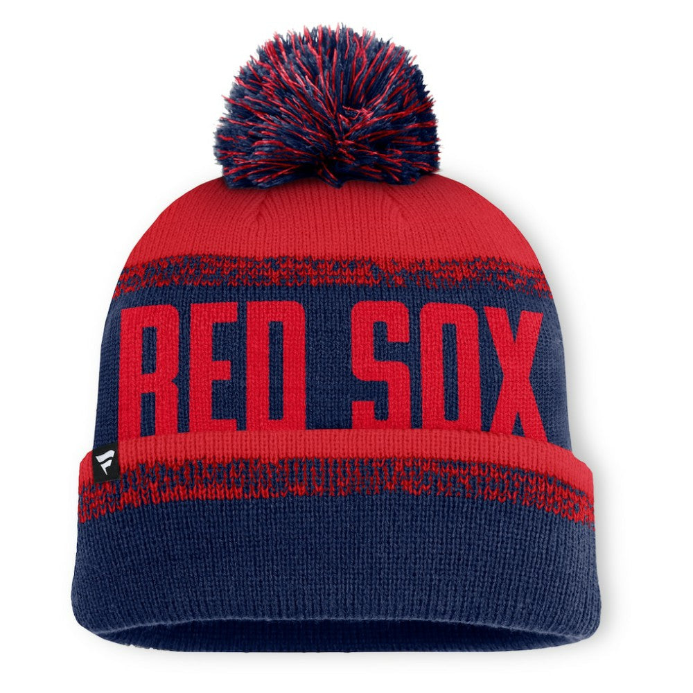 Navy/Red Boston Red Sox Fanatics No-Doubter Cuffed Knit Hat with Pom