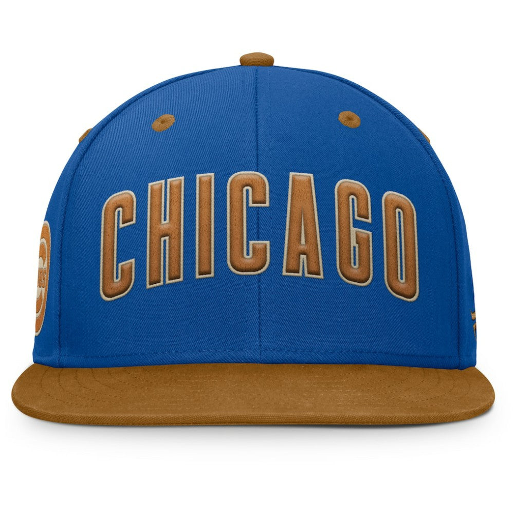 Royal/Tan Chicago Cubs Fanatics Splinter Fitted Hat