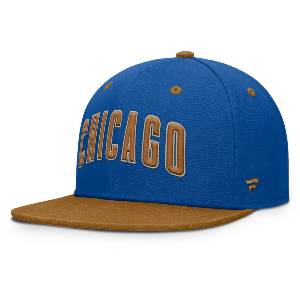 Royal/Tan Chicago Cubs Fanatics Splinter Fitted Hat