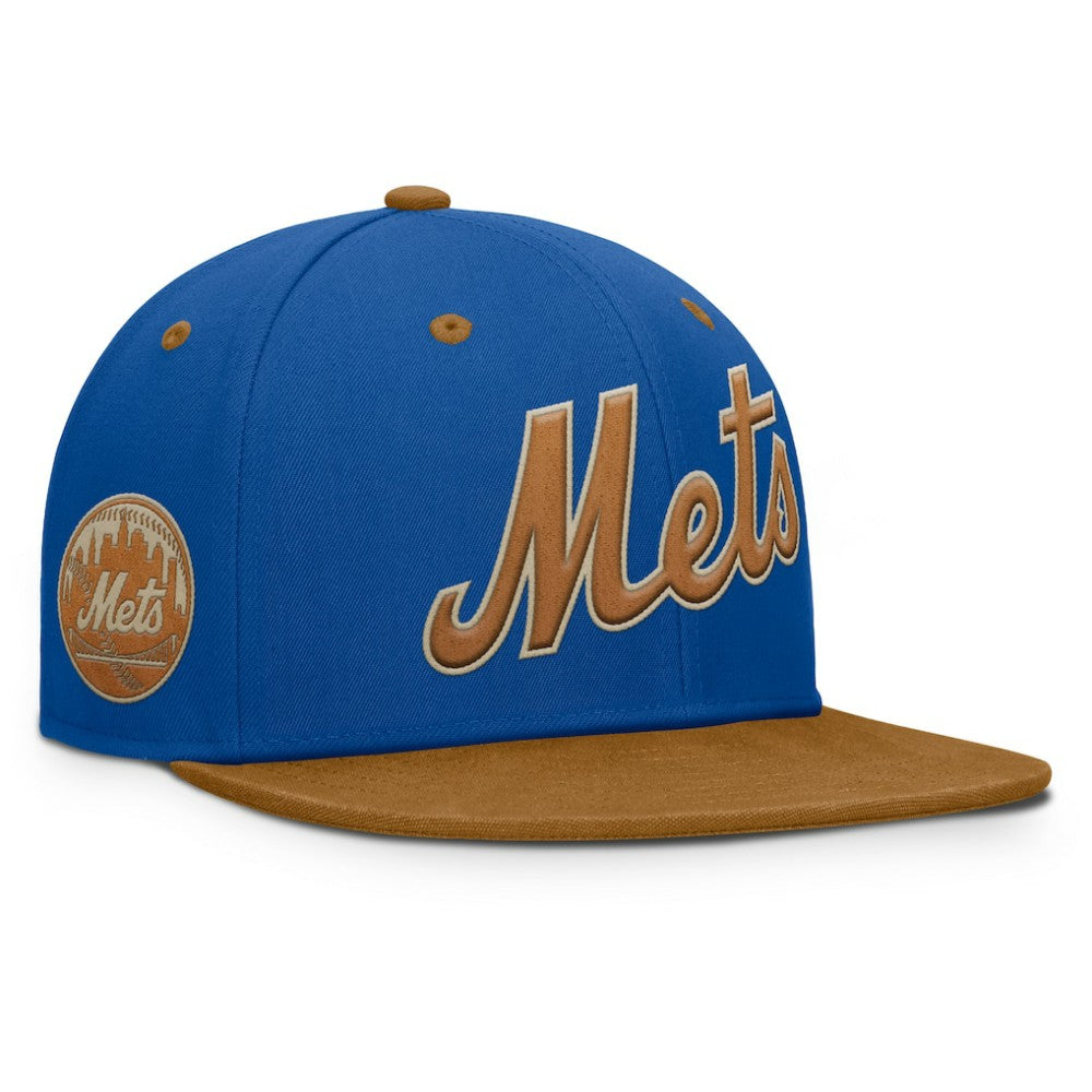Royal/Tan New York Mets Fanatics Splinter Fitted Hat