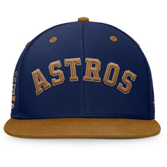 Navy/Tan Houston Astros Fanatics Splinter Fitted Hat