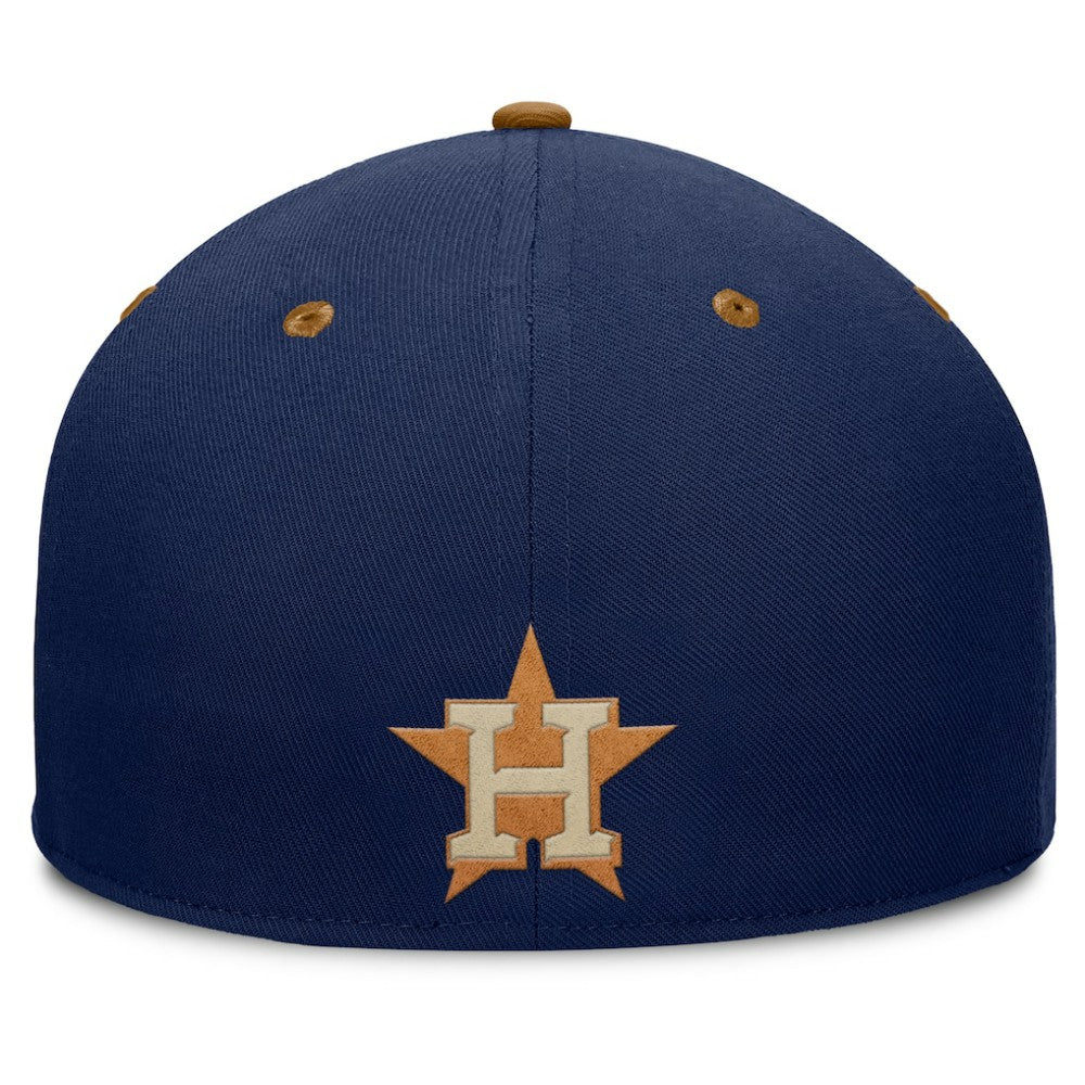 Navy/Tan Houston Astros Fanatics Splinter Fitted Hat