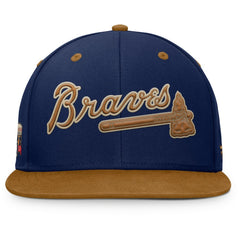 Navy/Tan Atlanta Braves Fanatics Splinter Fitted Hat