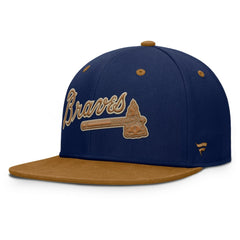 Navy/Tan Atlanta Braves Fanatics Splinter Fitted Hat
