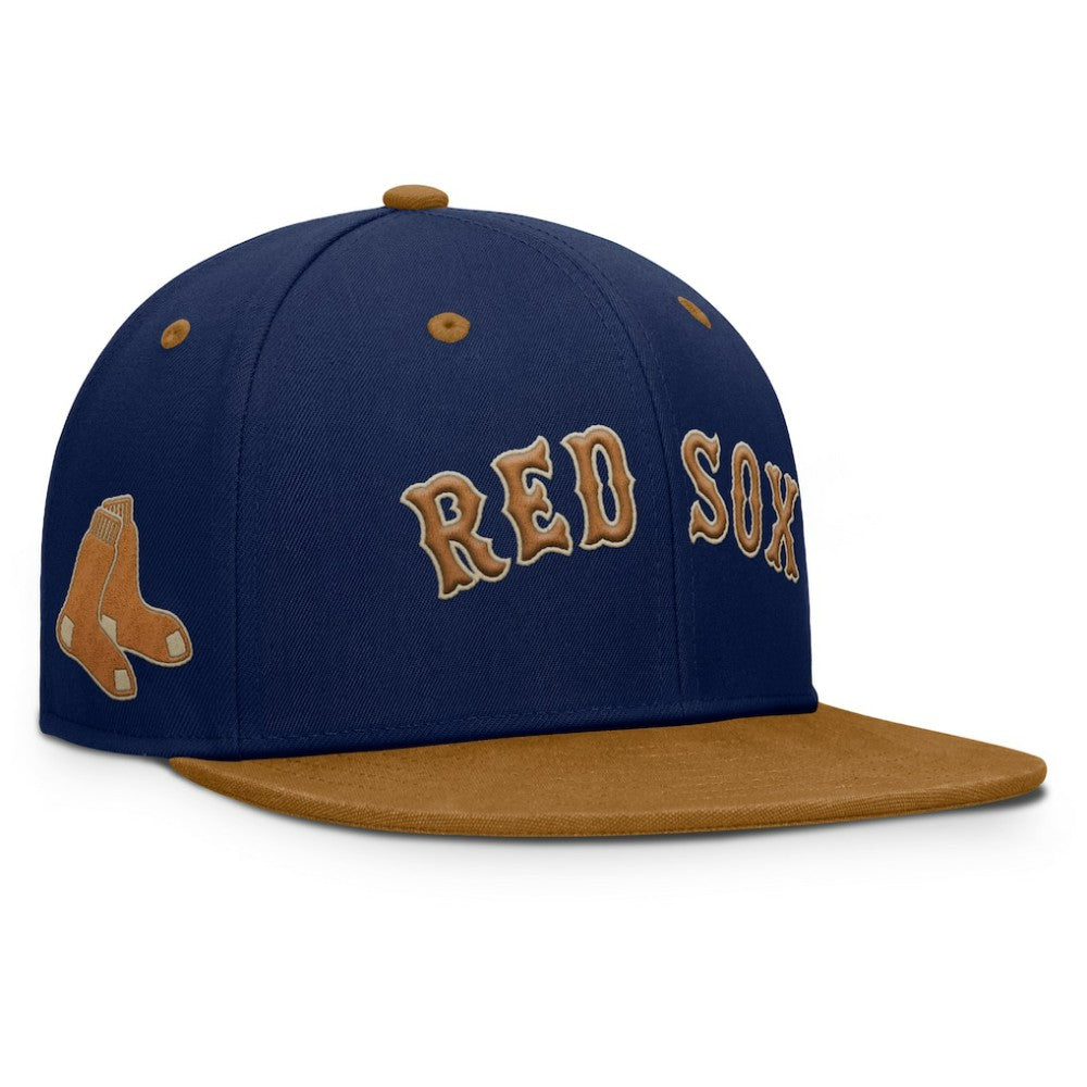 Navy/Tan Boston Red Sox Fanatics Splinter Fitted Hat
