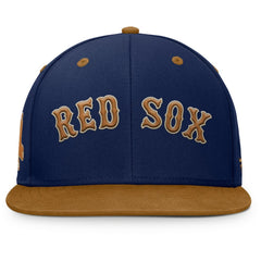 Navy/Tan Boston Red Sox Fanatics Splinter Fitted Hat