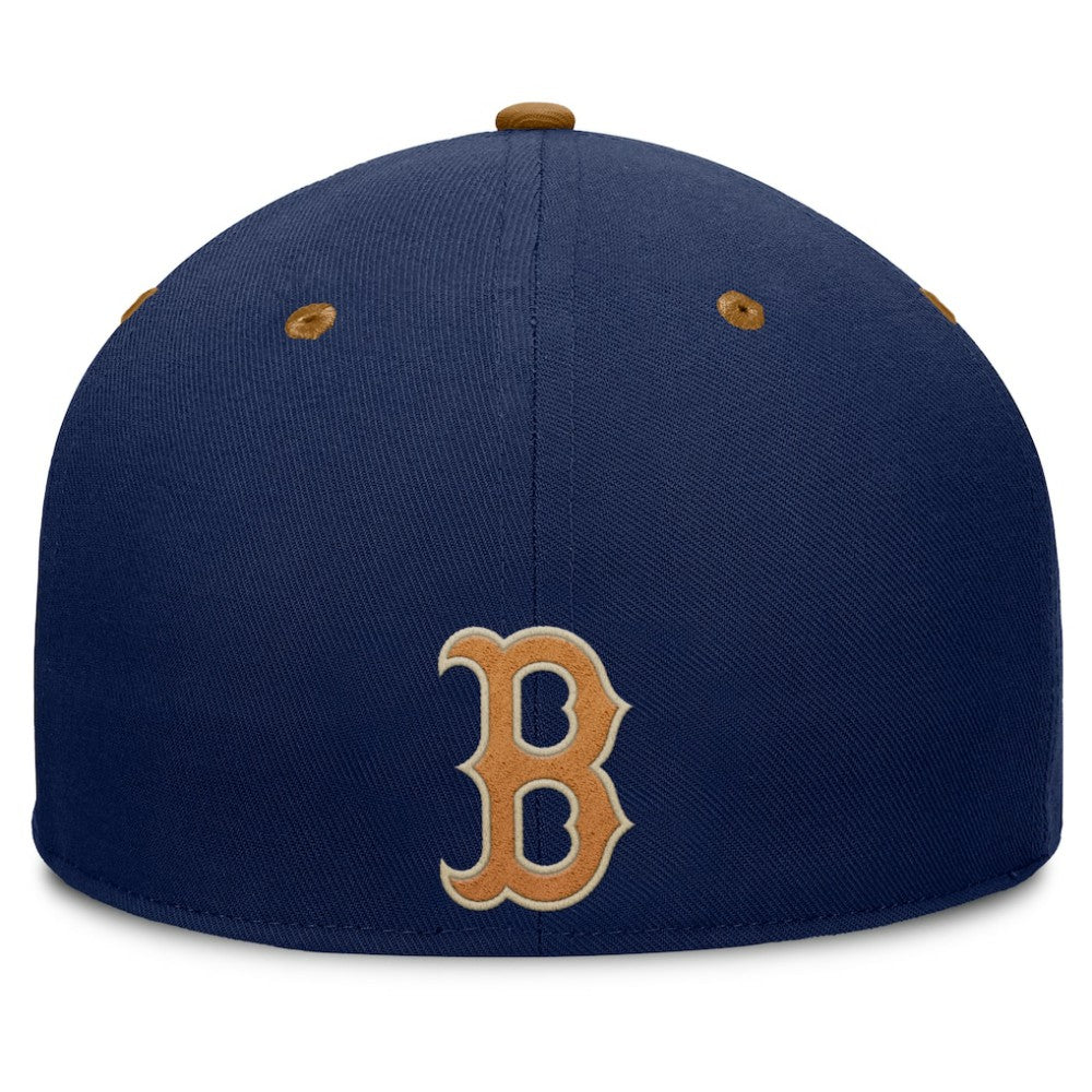 Navy/Tan Boston Red Sox Fanatics Splinter Fitted Hat