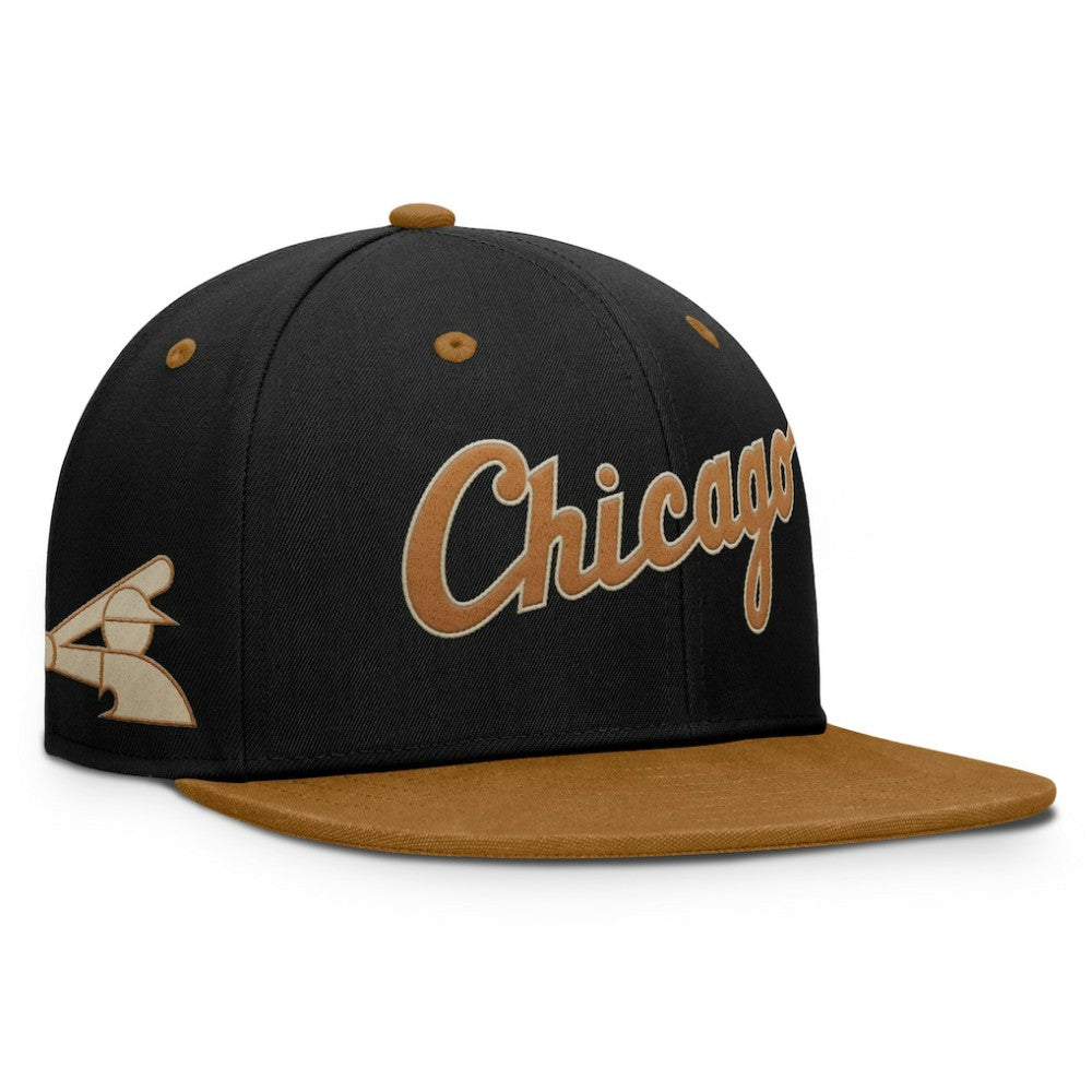Black/Brown Chicago White Sox Fanatics Splinter Fitted Hat