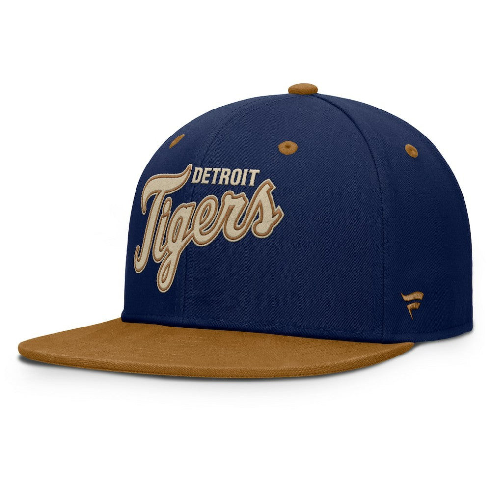 Navy/Tan Detroit Tigers Fanatics Splinter Fitted Hat