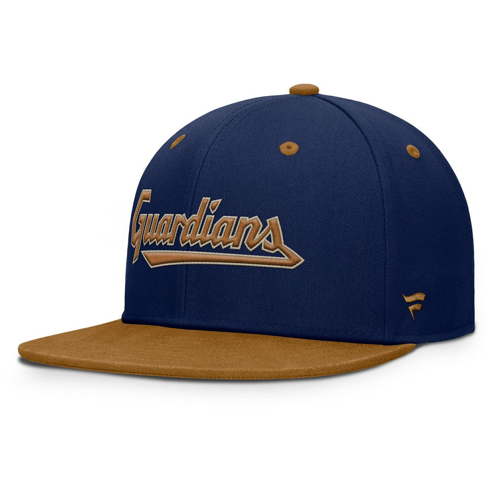 Navy/Tan Cleveland Guardians Fanatics Splinter Fitted Hat