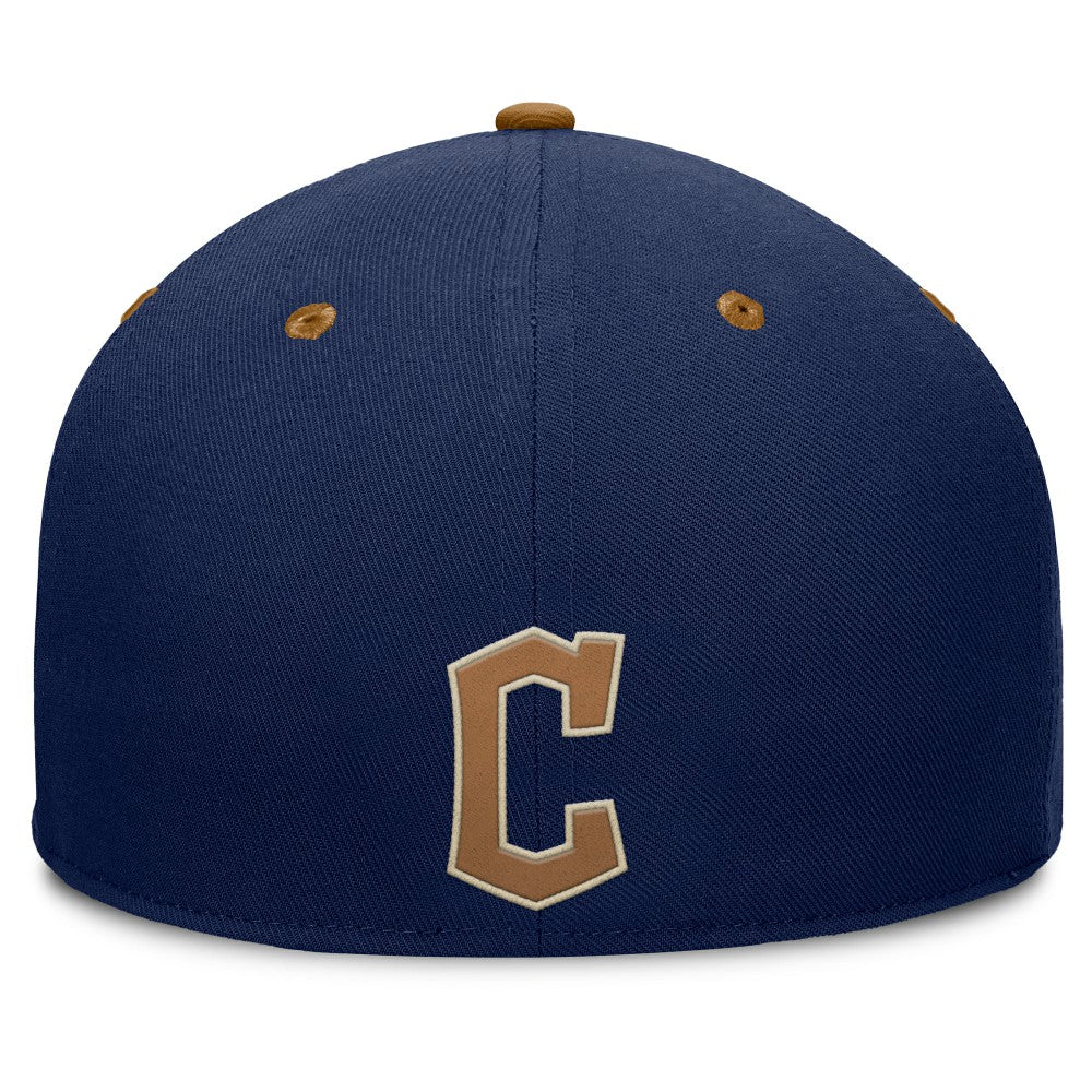 Navy/Tan Cleveland Guardians Fanatics Splinter Fitted Hat