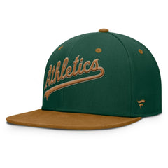 Green/Tan Athletics Fanatics Splinter Fitted Hat