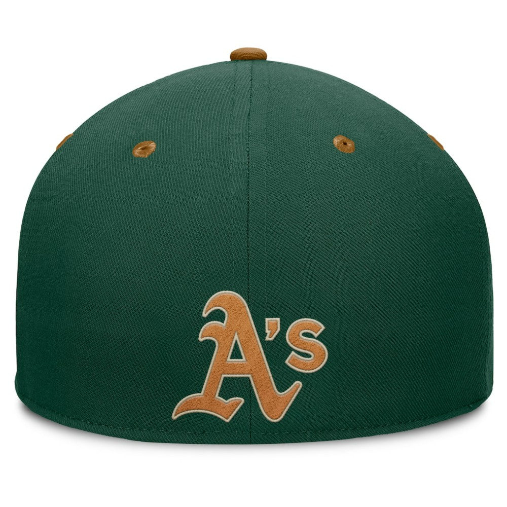 Green/Tan Athletics Fanatics Splinter Fitted Hat