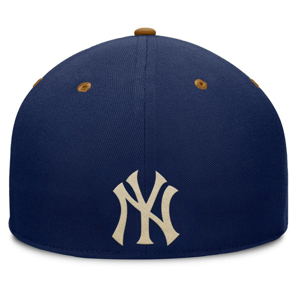 Navy/Tan New York Yankees Fanatics Splinter Fitted Hat