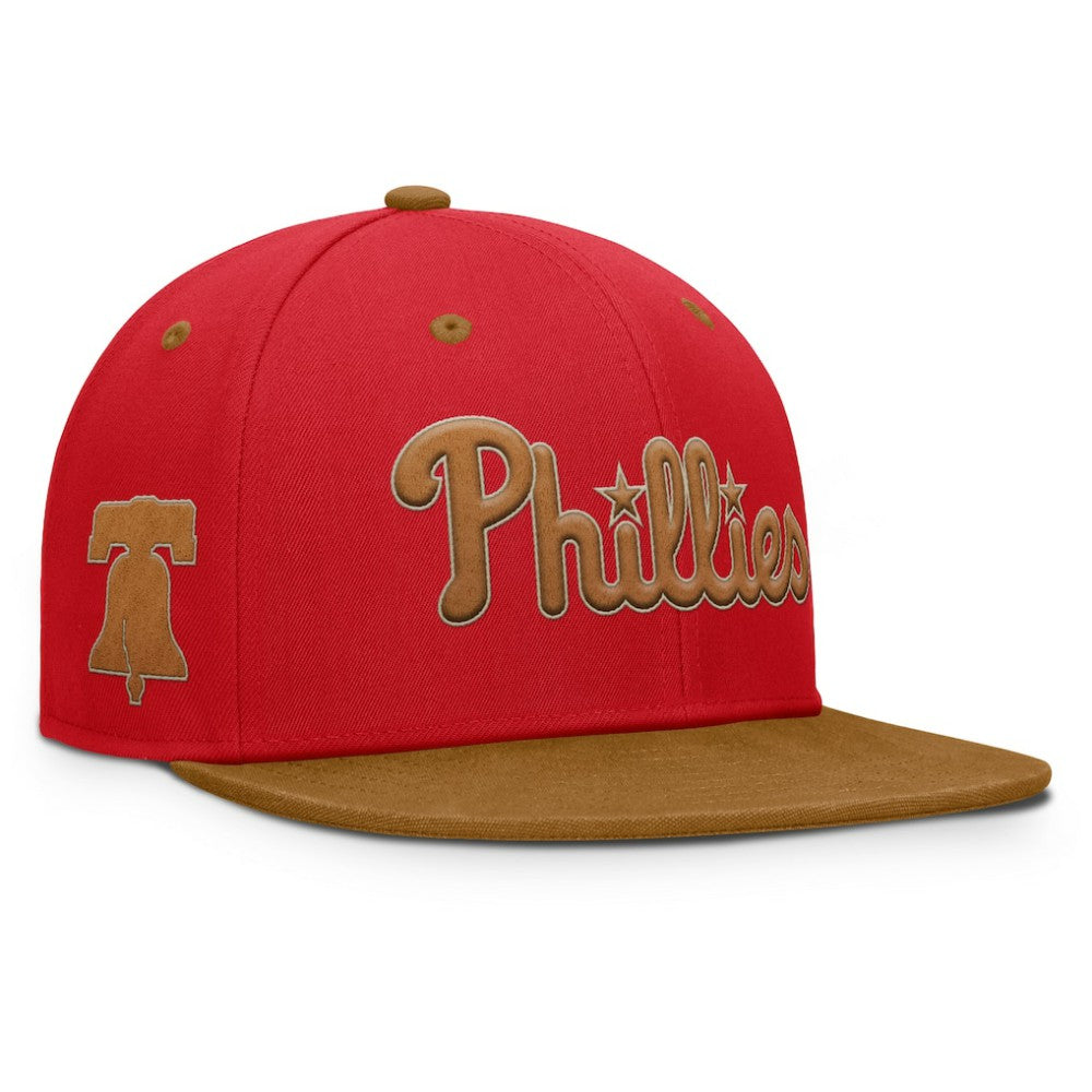 Red/Tan Philadelphia Phillies Fanatics Splinter Fitted Hat